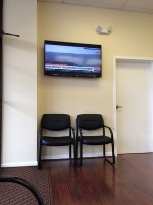 TV in waiting area