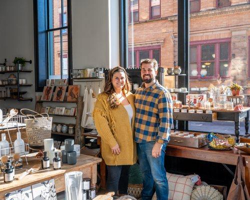 Ally and Dave Norton, owners of The Corner retail store and portrait studio