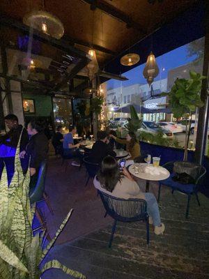 Patio area of the restaurant