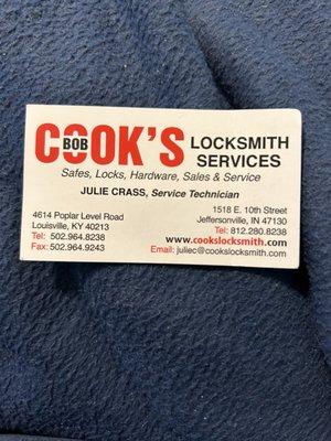 Cook's Locksmith Services