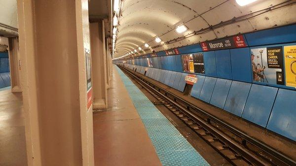 Platform at Monroe St. Red Line Station