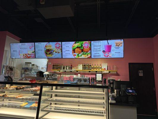 Food counter and menu