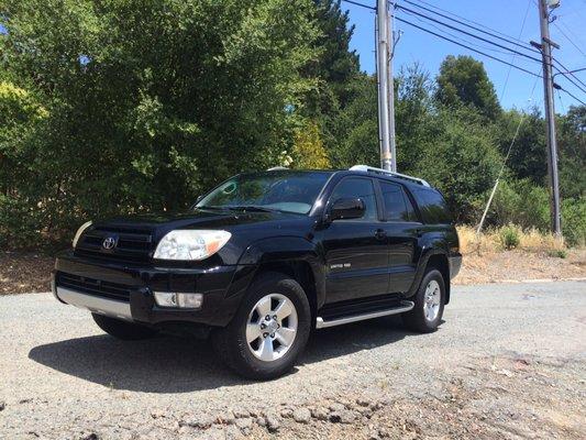 2004 Toyota 4Runner Limited serviced at Bridgeway Service from 2007 after warranty from Toyota expired until we sold it in 2016.