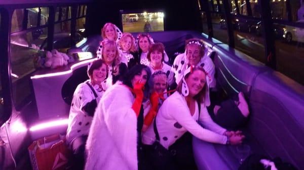 We went out October 30th as Cruella and her puppies!