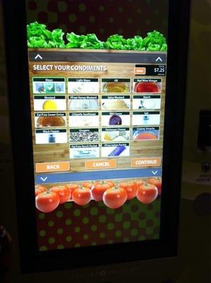 Very easy touchscreen ordering.