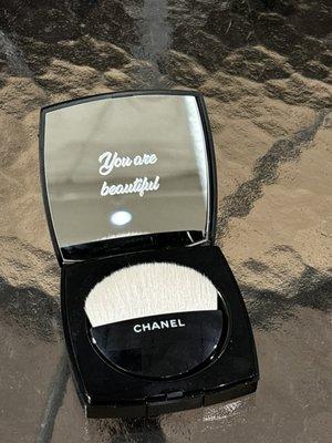 Chanel compact mirror engraved