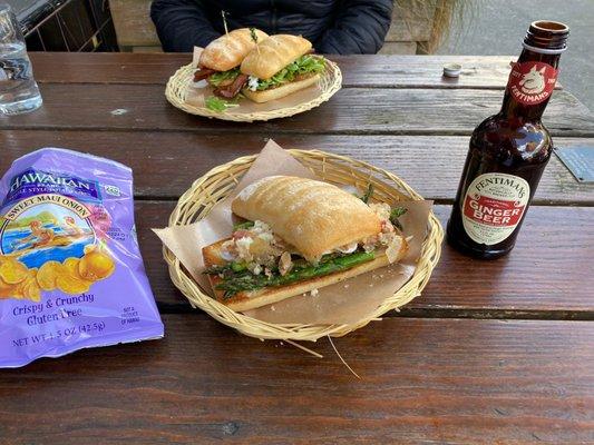 Asparagus - asparagus, aioli, hard boiled egg, bacon relish, and Parmesan on ciabatta ($14)