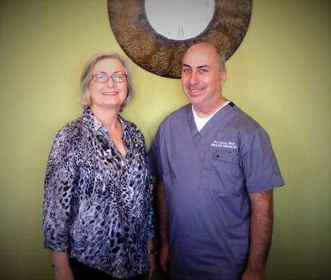 Dr. Larry Holt and front desk assistant Vanessa