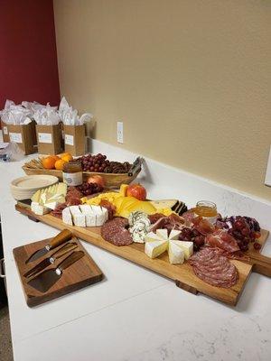 Delicious charcuterie board