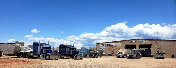 Blue skys on a busy Friday afternoon.