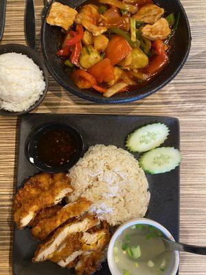 Fried Chicken Garlic Rice and Thai Sweet and Sour