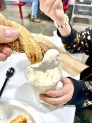 Churro ice cream - personal invention. This needs to be a thing at all Costcos.