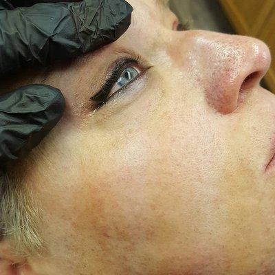 Winged eyeliner tattoo. Beautiful!