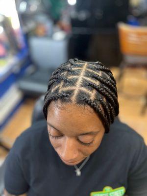 Knotless box braid