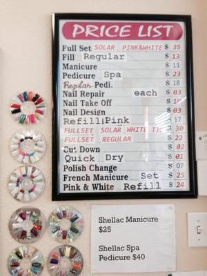 Price list