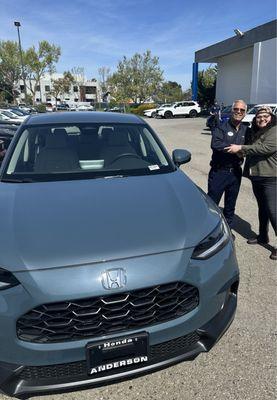 Sam from Anderson Honda in Palo Alto with our new Honda CR-V