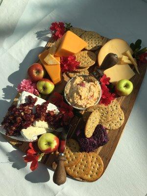 Assorted Cheeses and Cracker Display