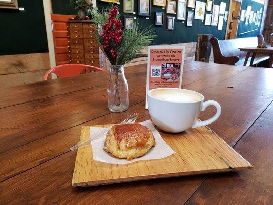 Chocolate Caramel Croissant & 16 oz Latte