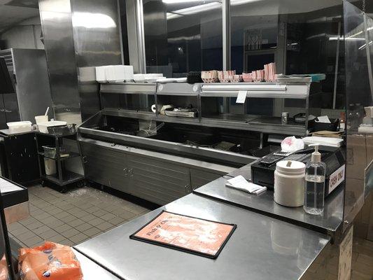 Order counter and kitchen areas were clean. Staff is friendly.