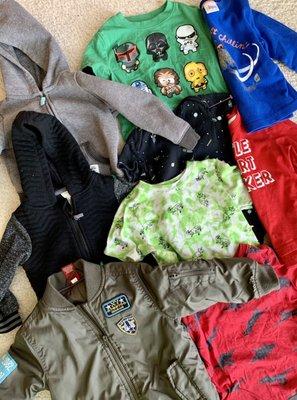 Toddler jackets, shirts, & pants all between .99- $2.99! All great condition or tags still on!