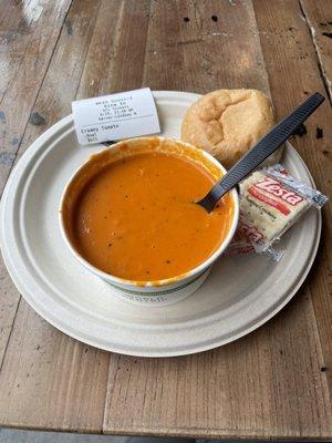 Creamy tomato basil soup