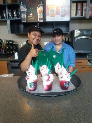 Come get the new berry cream  frappe