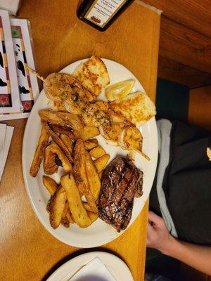 Steak and shrimp