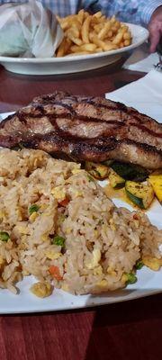 New York Steak  with  Fried  Rice