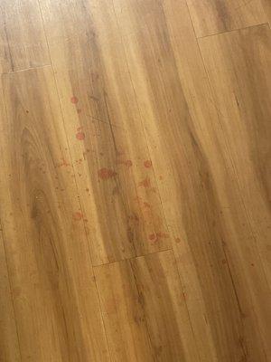 blood on floor