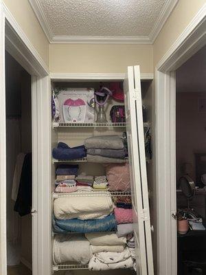 Broken Linen Closet Door (Doesn't stay on the tracks!)