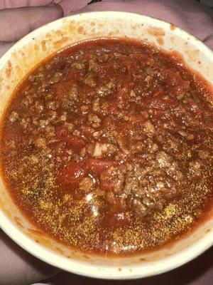 Chili - oily and spicy