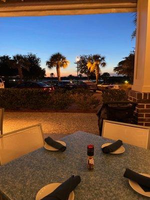 Patio dining area.