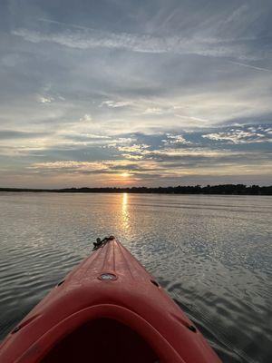 Sunset on the creek.