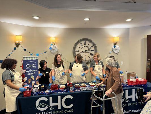 Annual Ice Cream Social at partner retirement communities.