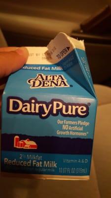 Opened milk carton given to child...tisk tisk tisk