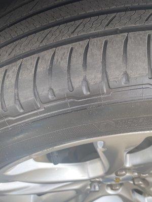 Heres the tires of the car we just bought. Every tire is at bare min but passing. Dealership refused to replace them.