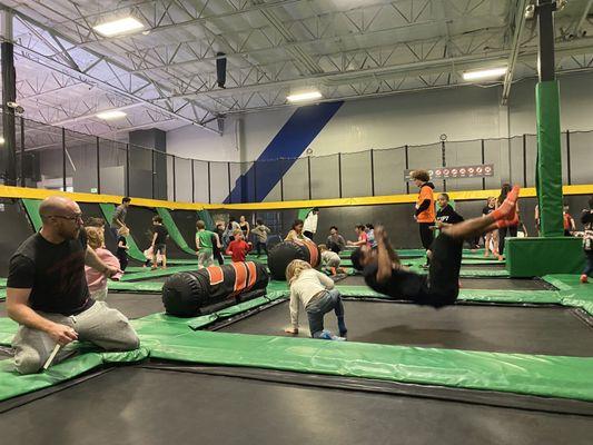 Overcrowded trampolines