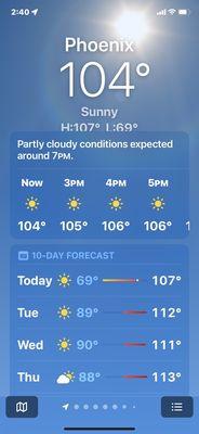 A picture of our current weather through Thursday. And they can't come until next week Monday?