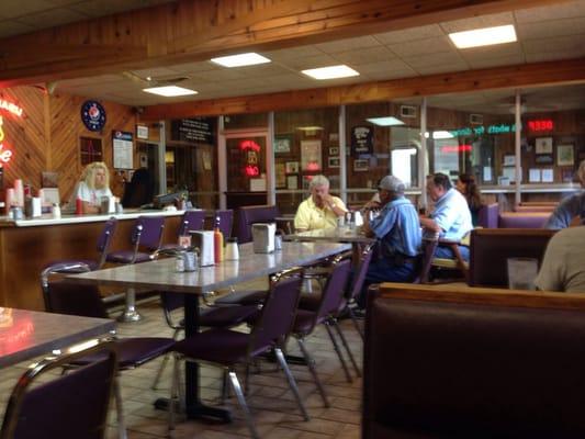 Interior shot. Classic cafe.