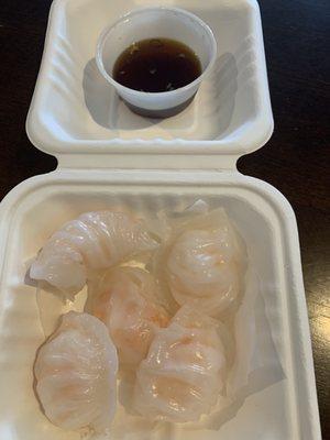 HAR GAO (SHRIMP DUMPLINGS) -Shrimp & vegetable filling, wrapped in rice paper