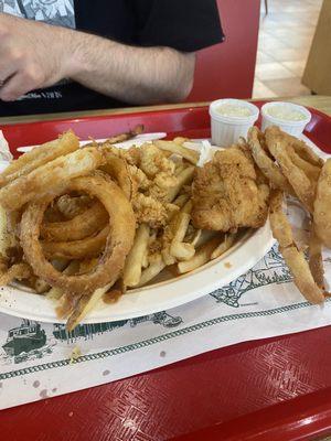 Haddock and clam strips