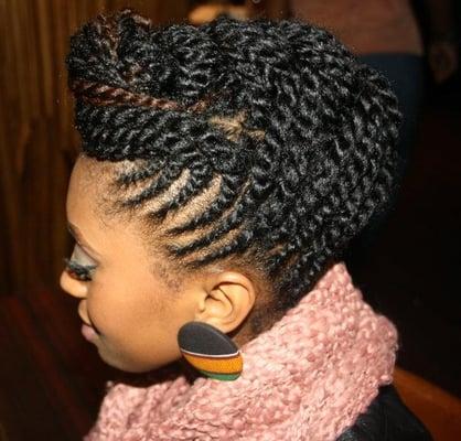 Two Strand Twist Updo