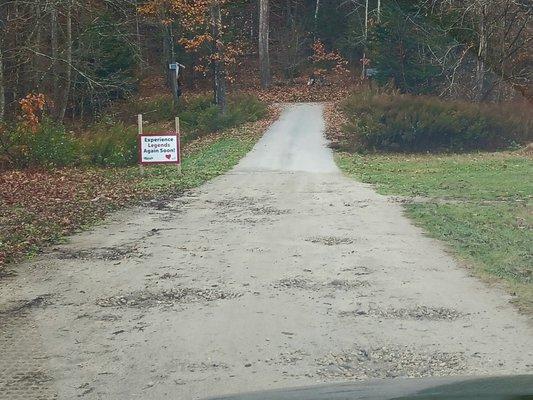 The driveway is not for your wifes car. It's filled with potholes that will bottom out your car.