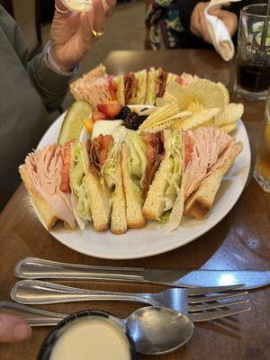 Turkey club sandwich