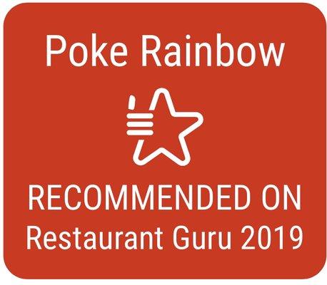 Award winning Poke Rainbow! Thanks for our great customers and reviews