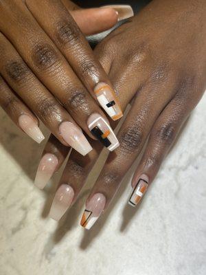 Acrylic Full set with design