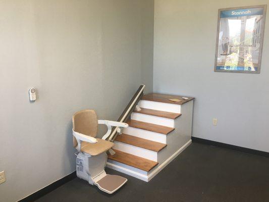 Test ride a stairlift at our showroom.