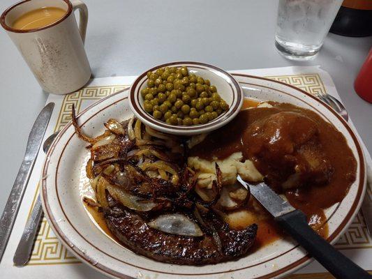 1/2 Liver, Peas, Mashed Taters & Gravy like Mom made...