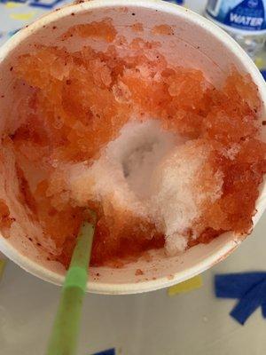 Chamoy snowcone. They only put it on top.