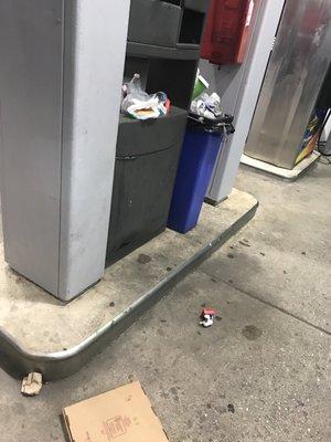 Around 6:00am on 4/14/2018. I have seen it other days as well. This time I remember to take a snap shot of the trash.